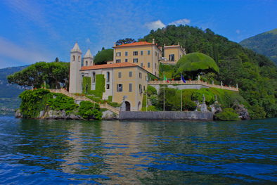 Villa Balbianello by Lake Como in Italy