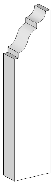 Doric baseboard or skirting board profile